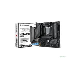MAXSUN MS-Terminator B760M GKD5 DARK (Socket 1700, mATX, 2*DDR5, DP/HDMI, 4*SATA3, 3*M.2, 1*PCIEx16/1*PCIEx4/1*PCIEx1, LAN 1*2.5G , 6*USB2.0, 2*USB 3.2, black, RTL)