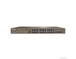 TENDA TEG5328P-24-410W Коммутатор L3 управляемый в стойку PoE  24-Ports 10/100/1000 Base-T + 4-Ports 1000 Base-X SFP (PoE бюджет 370W)