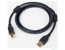 Bion Кабель интерфейсный USB 2.0 AM/BM, позолоченные контакты, ферритовые кольца, 3м, черный [BXP-CCF-USB2-AMBM-030]