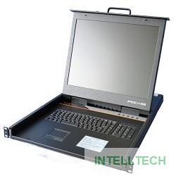 ProCase E1901 Консоль однорельсовая , 1 порт, LCD 19'', single rail console, LCD D-Sub, USB, разрешение 1280*1024