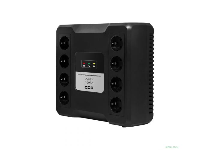 ИБП CBR CRYSTAL CTL-800 [Line Interactive, 800 VA / 480 W  8 x EURO, 8 с резервированием и фильтрацией, Breaker] (CTL-800B-8F-LDK)