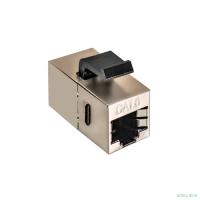Exegate EX297347RUS Модуль проходной ExeGate CP45-KJ-SH-C5e (RJ45-RJ45 формата Keystone Jack, Кат.5e, экранированный)