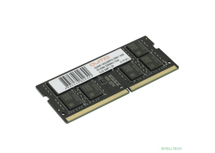 QUMO DDR4 SODIMM 16GB QUM4S-16G3200P22 PC4-25600, 3200MHz OEM/RTL