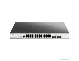 D-Link DGS-3000-28XMP/B1A Управляемый L2 коммутатор с 24 портами 10/100/1000Base-T и 4 портами 10GBase-X SFP+ (24 порта PoE 802.3af/at, PoE-бюджет 370 Вт)