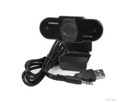 Exegate EX287387RUS Веб-камера ExeGate BlackView C615 FullHD (матрица 1/3" 2 Мп, 1920х1080, 1080P, 30fps, 4-линзовый объектив, шторка, USB, фиксированный фокус, микрофон с шумоподавлением, универсальн
