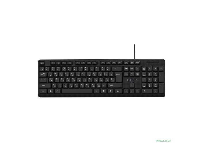 CBR KB 111 Carbon USB, Клавиатура 104 кл., офисн., 1,5 м, поверхность под карбон