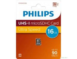 Micro SecureDigital 16GB Philips High Speed  microSDHC Class 10 90MB/s (FM16MD55B/97)