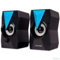 MICROLAB B22 черный {6 Вт RMS, Распределение мощности 3 Вт x2, Гармонические искажения: < 0,5% (1 Вт 1 кГц), Частотная характеристика: 120 Гц - 20 кГц, Соотношение сигнал/шум: > 65 дБ}