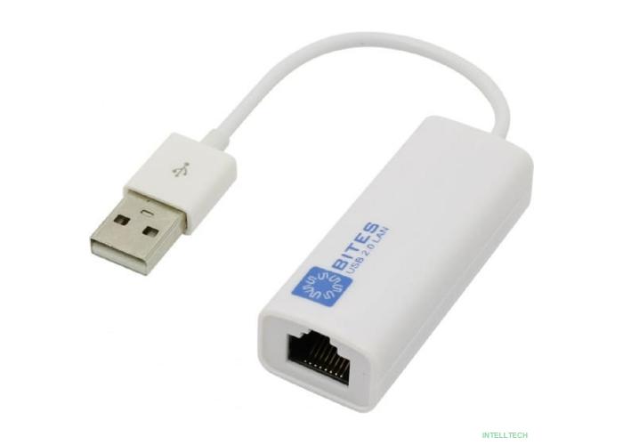 5bites Кабель-адаптер UA2-45-02WH USB2.0 сетевая карта -> RJ45 10/100 Мбит/с, 10см