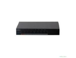 DAHUA DH-PFS3008-8ET-60 8-портовый неуправляемый коммутатор с РоЕ, 4xRJ45 100Mb PoE, 4xRJ45 100Mb, суммарно 60Вт, коммутация 1.8 Гбит/с, MAC-таблица 2К, металл
