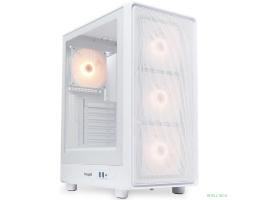 Case HSPD M510, Mesh Mid Tower, White, TG, 0.5 SPCC, 4x120mm ARGB (Orbis F1) ATX, mATX, mITX 180/280/160mm 1x2.5", 1x3.5", 7xPCI 2xUSB-A 3.0 517x277x418mm