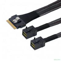 Lr-Link LRSF5443(8i)-SAS4.0 SAS SFF-8654 8i to 2xHDminiSAS SFF-8643 Cable,0.8m(SAS 4.0)