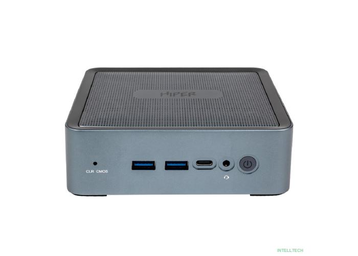 Hiper ED20-I5124R8N1WPG EXPERTBOX D20 Intel Corei5 1240P(1.7Ghz)/16384Mb/512PCISSDGb/noDVD/Int:Intel Iris Xe Graphics/BT/WiFi/war 1y/0.45kg/Тёмно-серый/Win11Pro+WiFi 6,BT 5.2,металл, VESA75x75,100x100