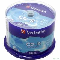 Verbatim  Диски CD-R  50 шт. 48/52-x 700Mb, Cake Box  (43351)