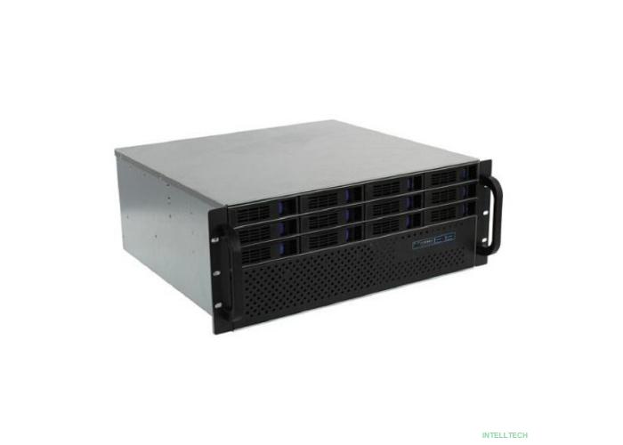Procase ES412XS-SATA3-B-0 Корпус 4U Rack server case (12 SATA3/SAS 12Gb hotswap HDD), черный, без блока питания, глубина 400мм, MB 12