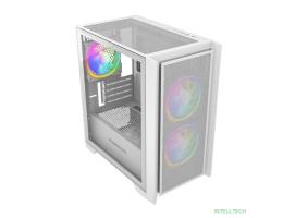 Powercase Alisio Micro Z3W ARGB, Tempered Glass, 3x 120mm ARGB fan, белый, mATX  (CAMZW-A3)