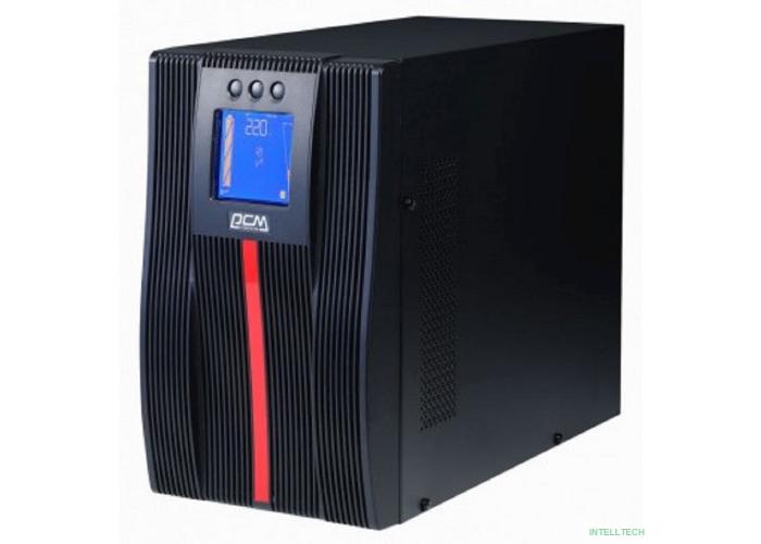 PowerCom Macan MAC-1500 ИБП {On-Line, 1500VA / 1500W, Tower, 6xC13, LCD, Serial+USB, SNMPslot, подкл. доп. батарей} (1186436)