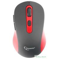 Gembird MUSW-221-R {Мышь беспров., чёрный/красный, 5кн.+колесо-кнопка, 800/1200/1600DPI, 2.4ГГц, трехуровневая система энергосбережения}