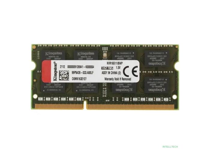 Kingston DDR3 SODIMM 8GB KVR16S11/8WP PC3-12800, 1600MHz