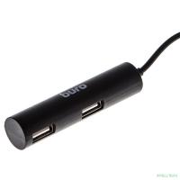 Разветвитель USB 2.0 Buro BU-HUB4-0.5R-U2.0 4порт. черный