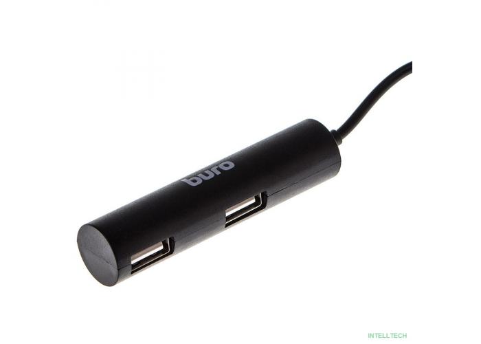 Разветвитель USB 2.0 Buro BU-HUB4-0.5R-U2.0 4порт. черный