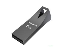 Maxvi USB Drive 8GB MK2 dark grey, монолит, металл, USB 2.0