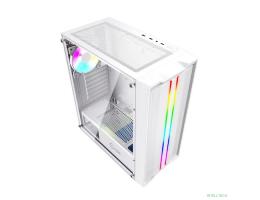 Powercase CMIEW-F4S Корпус Mistral Evo White, Tempered Glass, 1x 120mm PWM ARGB fan + ARGB Strip + 3x 120mm PWM non LED fan, белый, ATX  (CMIEW-F4S)