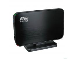 AgeStar 3UB3A8-6G (Black) Мобил рек, usb3.0 to 3,5"hdd SATA алюминий 