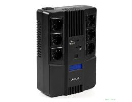 ИБП Бастион SKAT-UPS 800-AID-IN-1x9 {Line-interactive, 800/480Вт, LCD-дисплей, USB/ RJ-45, АКБ 1х 9Ач, сверху ЕВРО 3+3, МПТ} (8935)