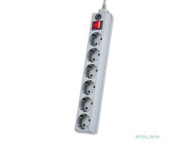 Perfeo Сетевой фильтр "POWER+",PF_A4675 (5,0м, 6 розеток, серый (PF-PP-6/5,0-G))