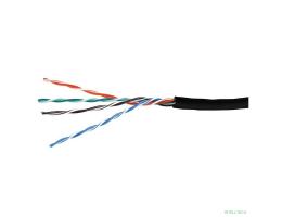 Кабель витая пара Bion BCL-U5510-381 U/UTP, кат.5e, 4x2x0,51 мм AWG 24, медь, одножильный, PE, для внешней прокладки, 305м, черный