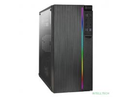 Exegate EX296070RUS Корпус Minitower ExeGate mEVO-9301-EVO800 (mATX, БП EVO800RGB с вент. 12см, с окном, 2*USB+1*USB3.0, HD аудио, черный, с RGB подсветкой)