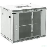 Шкаф коммутационный Rexant (04-0664-111) настенный 6U 600x450мм пер.дв.стекл металл 2 бок.пан. направл.под винты 60кг серый 230град. IP20 сталь