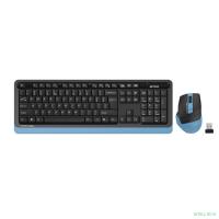 Комплект (клавиатура+мышь) A4TECH Fstyler FG1035, USB, беспроводной, черный [fg1035 navy blue]