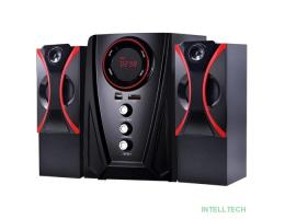 Ginzzu GM-407 2.1 с Bluetooth, выходная мощность 20Вт + 2х10Вт, аудиоплеер USB-flash, SD-card, FM-радио, пульт ДУ - 21 кнопка, стерео вход (2RCA), эквалайзер (обыч