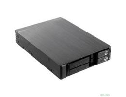 Procase T2-012-SATA3-BK {Hot-swap корзина 2*2.5" SATA3/SAS 6Gb (черный) hotswap trayless aluminium mobie rack module (1x3,5) 1xFAN 80x15mm}