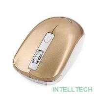 Gembird MUSW-400-G Gold USB { Мышь беспров., 3кн.+колесо-кнопка, 2.4ГГц, 1600 dpi, бесшумный клик}